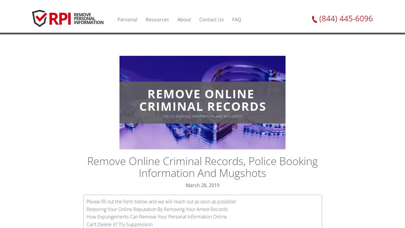 Remove Online Criminal Records | 100% Guaranteed or Money-Back