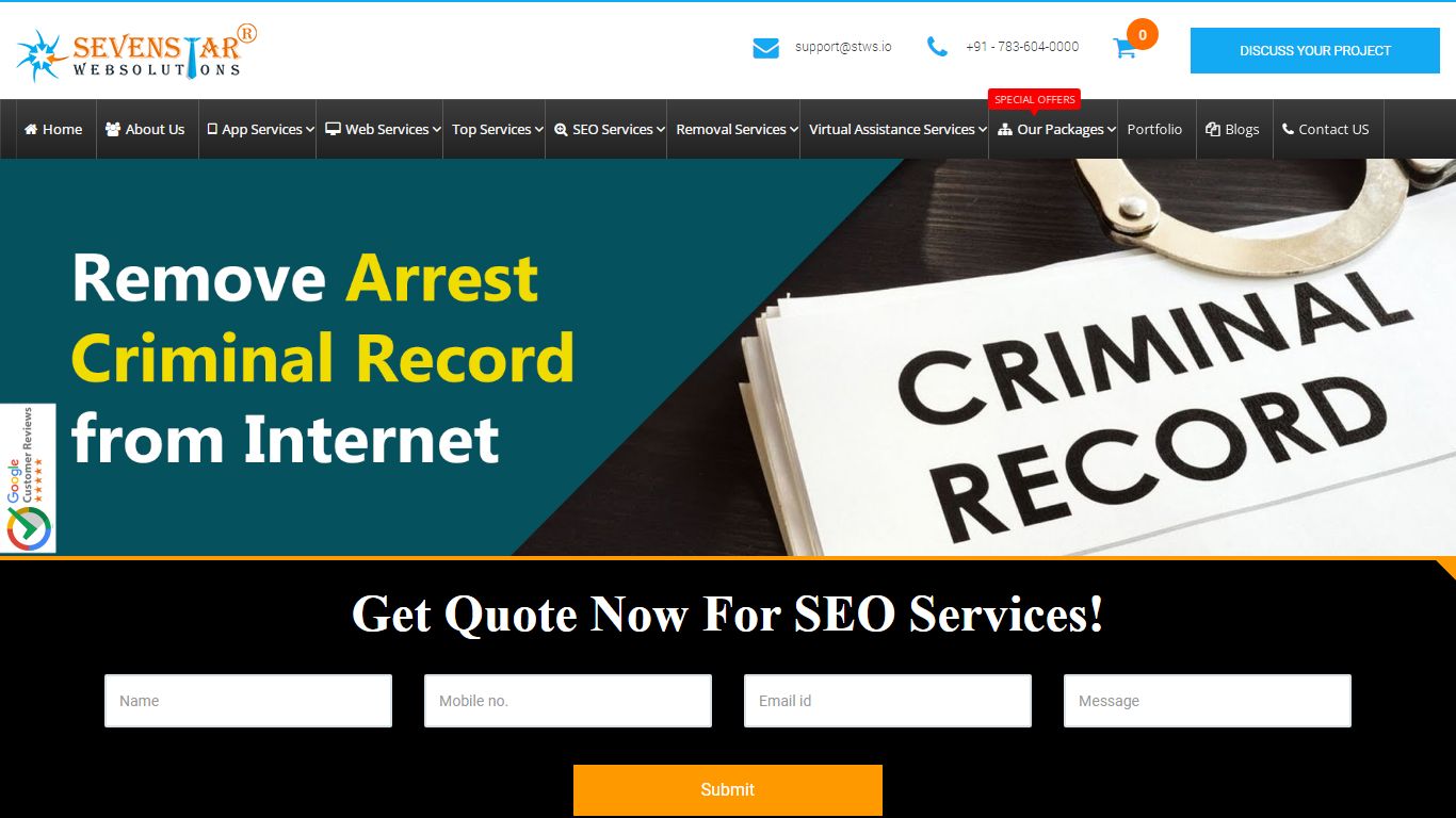 Remove Arrest Criminal Record from Internet, Clean Record